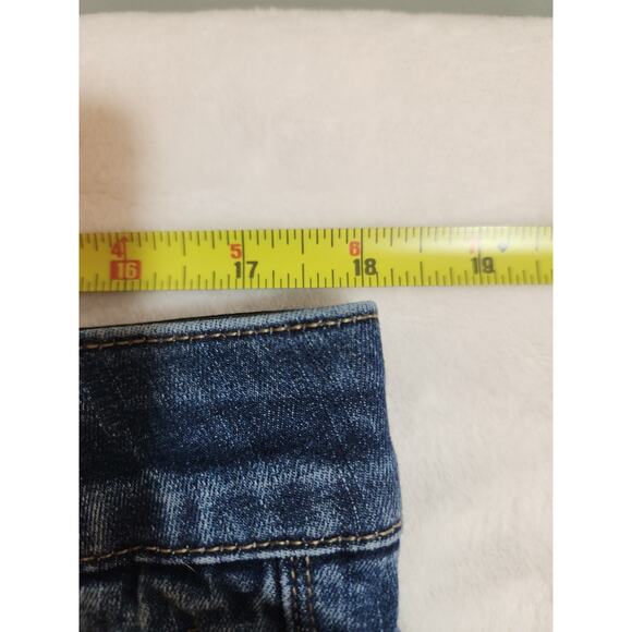 Democracy Jeans Womens Sz 16 Blue "Ab" Solution Technology Whiskers Stretch - Picture 10 of 14